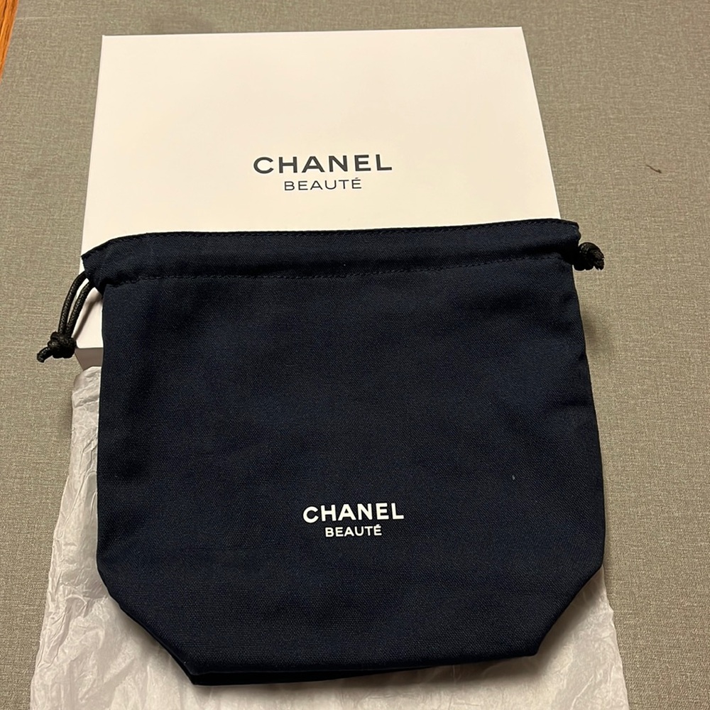 Chanel two sided makeup pouch
